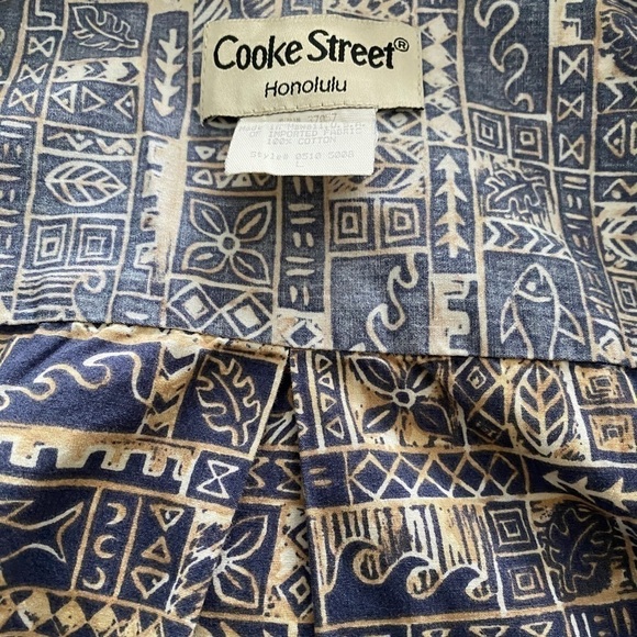 COOKE STREET Reverse Print Aloha Hawaiian Shirt Men L Large - Picture 6 of 7